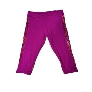 Hurley X Nike Dri-Fit Leggings M Women’s S Capri Workout Yoga Crop Pants PINK